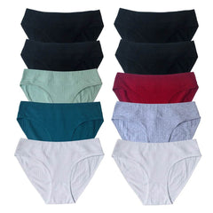 10-Pack Women’s Low-Waist Cotton Panties - SnaggIt