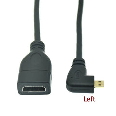 90-Degree Micro HDMI to HDMI Cable – Up/Left/Right Angle for Sony A6400, GH4 & Digital Camera (50cm/150cm)