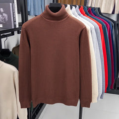Men’s Premium Slim-Fit Turtleneck | Autumn/Winter Heavy-Duty Knitted Pullover