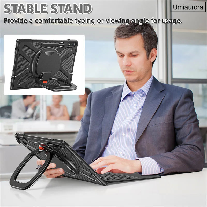 Rotation Hand Ring Stand Case For Samsung Galaxy Tab S8 S9 S10 Ultra by Snagg A Tab Case