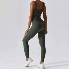 Women's Seamless One-Piece Yoga Suit | Push-Up Belly Tightening Dance Fitness Workout Bodysuit