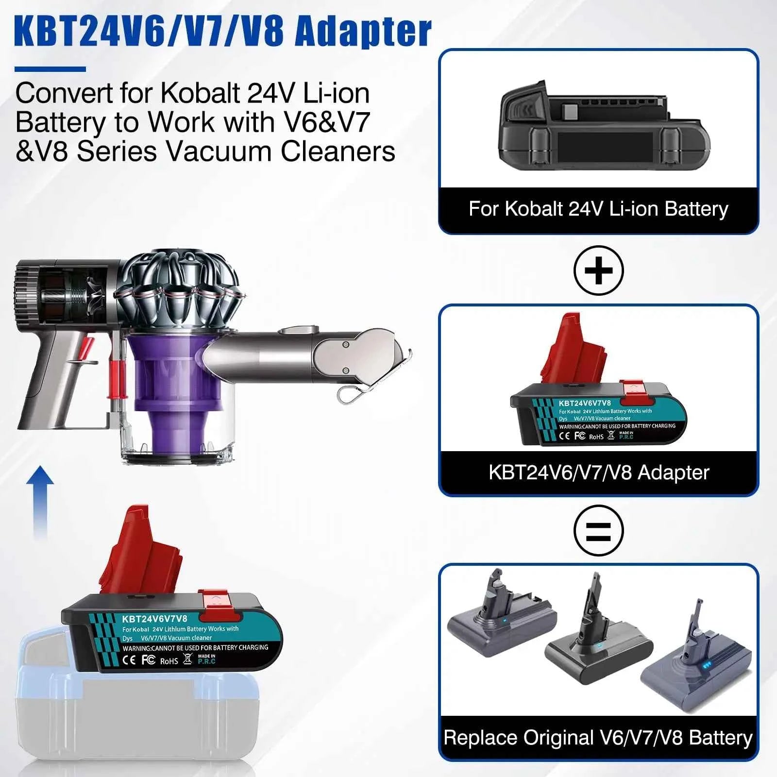 3-in-1 battery adapter for Dyson V6 V7 V8 – image 5