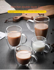 Heat Resistant Double Wall Glass Mug For Coffee by Snagg A Cup