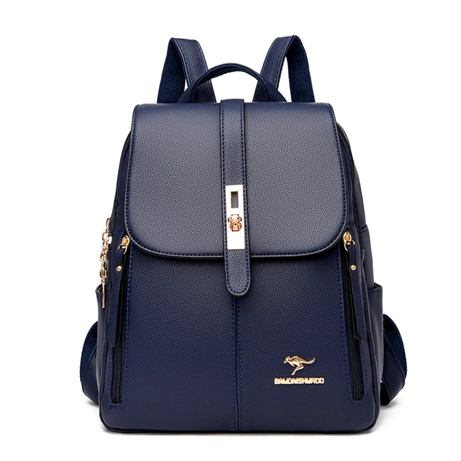 PU Leather Women's School & Travel Backpack