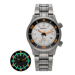 BERNY Titanium Diver’s Watch – Miyota 8215 | 200M (Titanium Strap) - SnaggIt