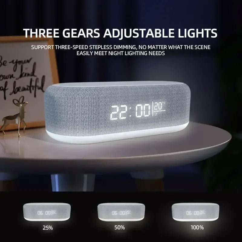 30W Wireless Chargers With Clock & Lamp Night Light by Snagg A Charging Station