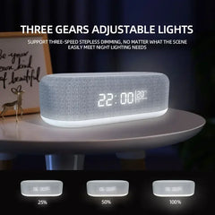 30W Wireless Chargers With Clock & Lamp Night Light by Snagg A Charging Station