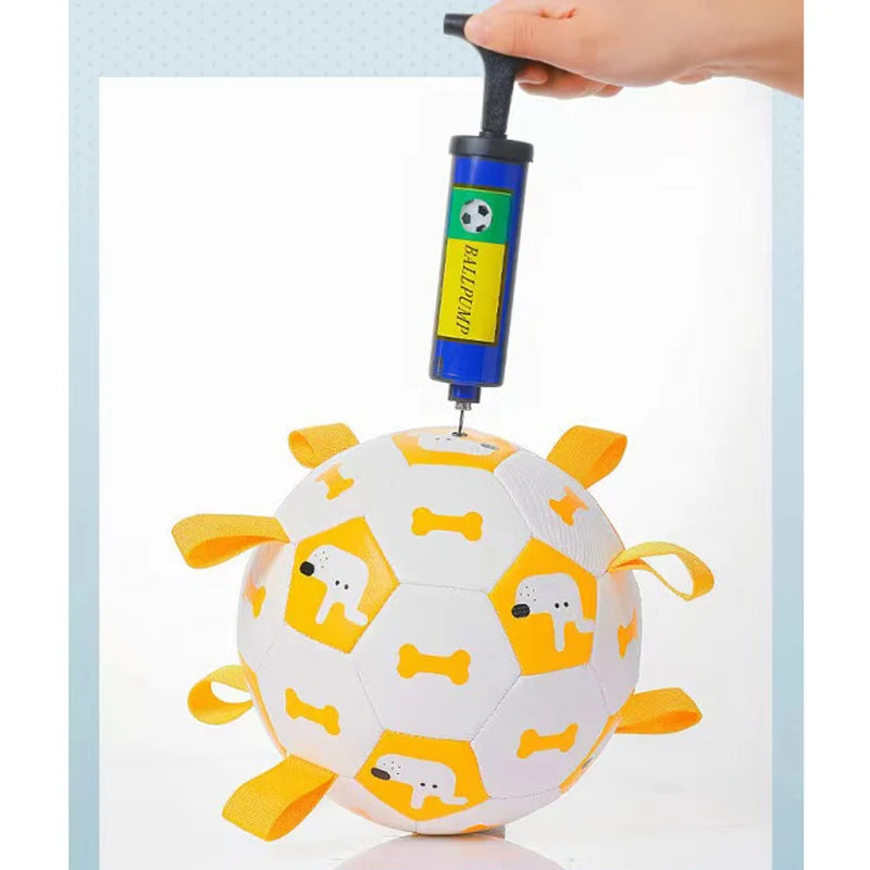 Interactive Dog Football Toy with Grab Tabs by Snagg A Toy