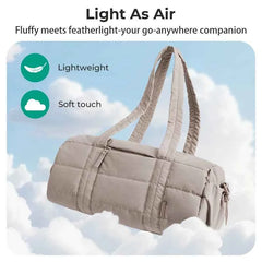 Women's Quilted Gym & Travel Duffle Bag – Yoga Mat Carrier with Wet & Dry Pocket for Sport & Weekend (18L)