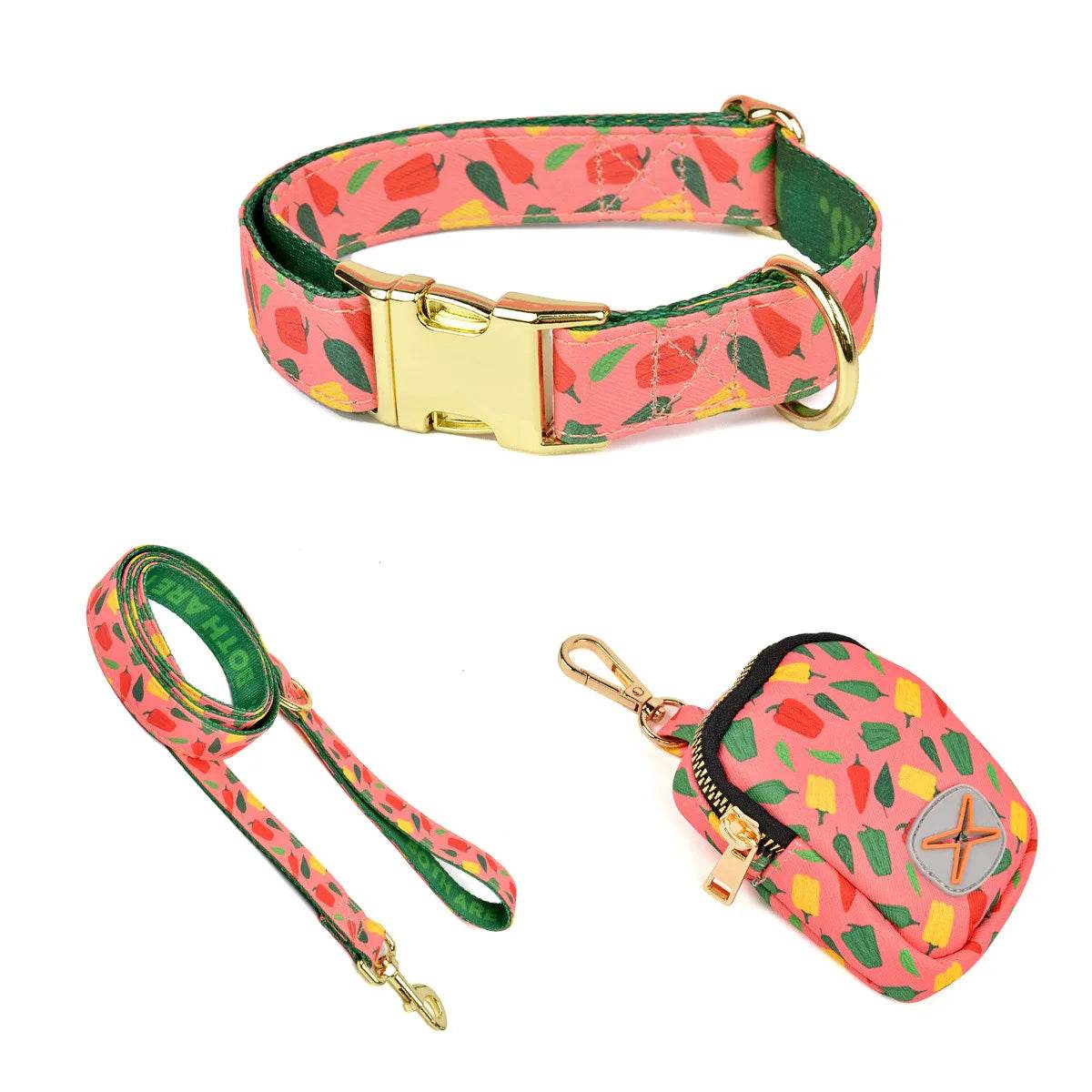 Adjustable Dog Collar & Leash Set with Waste Bag - SnaggIt