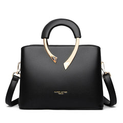 PU Leather Casual Tote Shoulder Bag