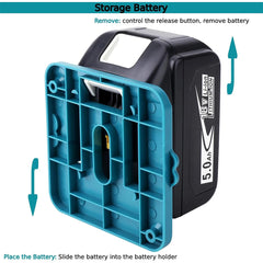 5PCS Wall Mount Set Heavy Duty Battery Brackets Compatible with DeWalt, Makita & Milwaukee