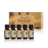 5 Bottle Signature Essential Oil Collection – 100% Pure 10ml Botanical Set for Diffusion, Skin Care & Artisanal Crafting