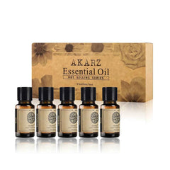 5 Bottle Signature Essential Oil Collection – 100% Pure 10ml Botanical Set for Diffusion, Skin Care & Artisanal Crafting