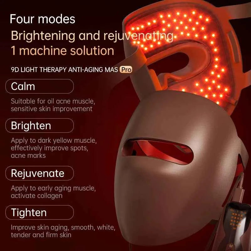 Red Light Therapy LED 4 Colors Facial Mask