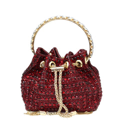 Rhinestone Bucket Design Evening Bag by Snagg It Purses
