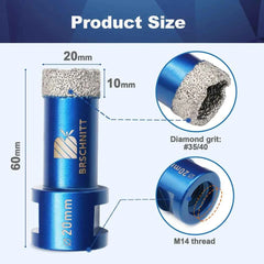 Vacuum Brazed Diamond Core Drill Bit & Heavy Duty Hole Saw for Granite, Porcelain, and Ceramic