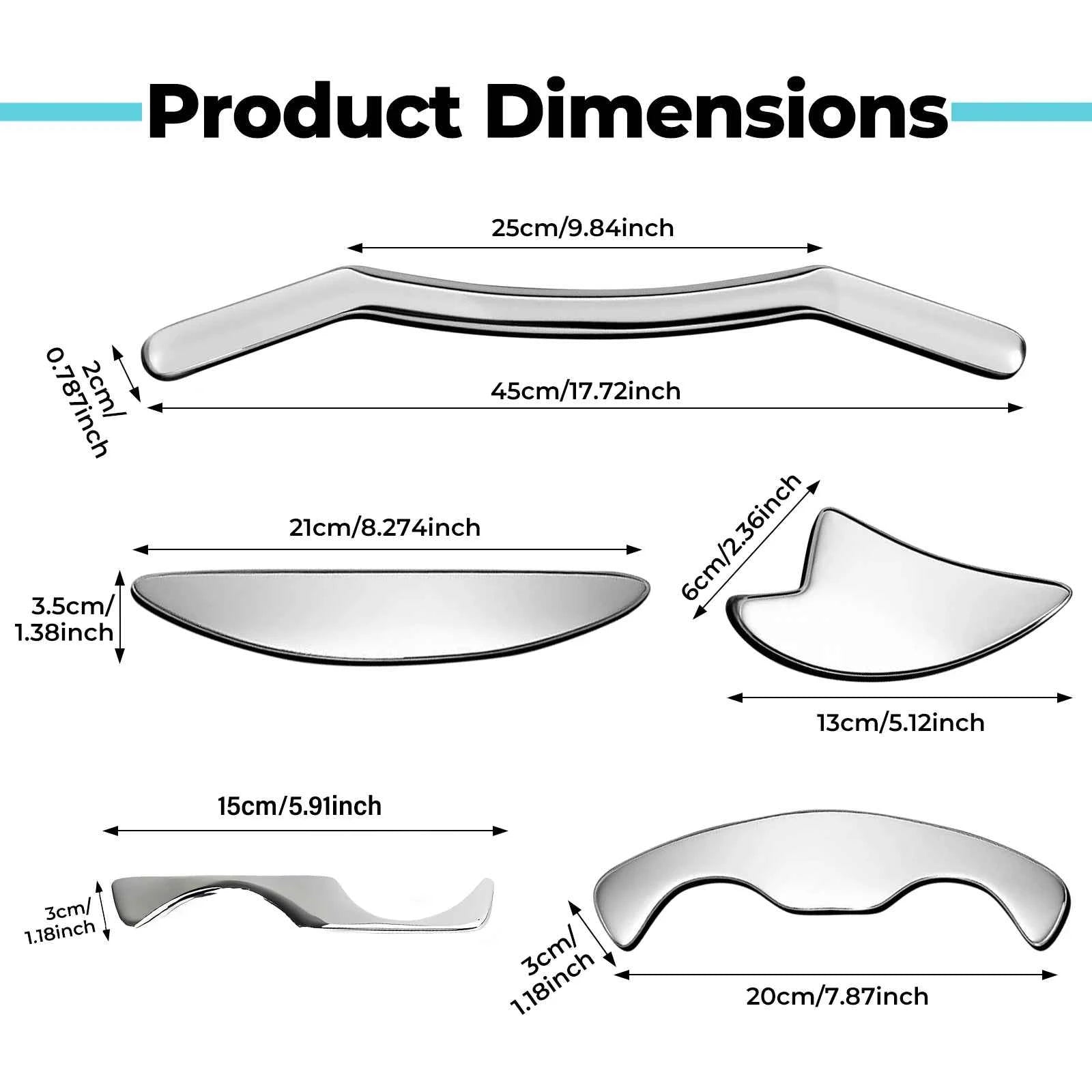 5 in 1 Stainless Steel Gua Sha & IASTM Massage Tool