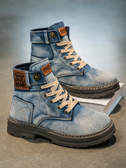 Men’s High-Top Denim Boots by Snagg A Shoes