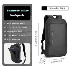Slim Waterproof Business Backpack 15.6" with USB Charging Port