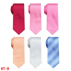 6 Pieces Classic Men’s Tie Set - Woven Jacquard Neckties for Business & Formal Events