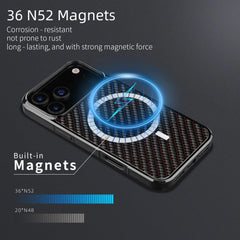 Magnetic Carbon Fiber Pattern Phone Case for iPhone 17 Pro Max Series by Snagg A Phone Case