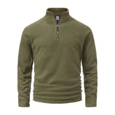 Men’s Stand-Up Collar Half-Zip Pullover | Trendy Autumn/Winter Versatile Top