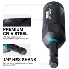 16/18 Pcs Magnetic & Deep Nut Driver Set – SAE & Metric Impact Nut Driver Kit with 1/4" Hex Shank for Drill & Impact Driver