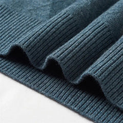 Men’s Argyle Plaid V-Neck Pullover | Classic Winter Knitted Sweater