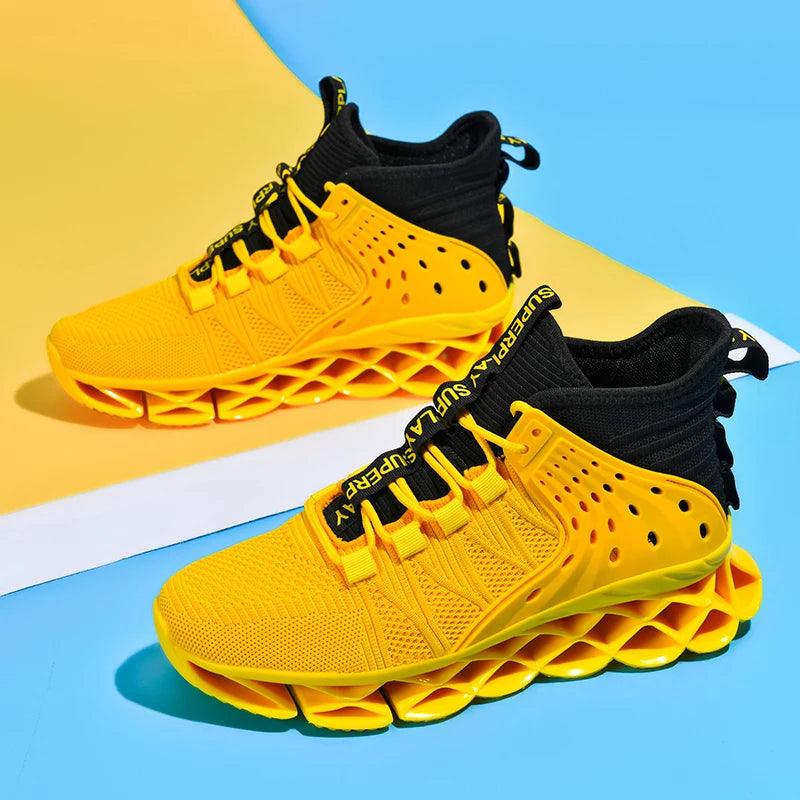 Men’s Casual Sneakers – Breathable Flyknit Trainers by Snagg A Shoes