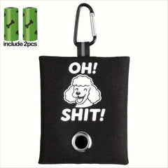 Funny "OH SH*T" Pet Waste Bag Holder | Durable Oxford Fabric Leash Dispenser