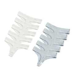 Seamless Cotton G-String 10-Pack | Breathable Thong Solid Colour Plus Size Women's Underwear