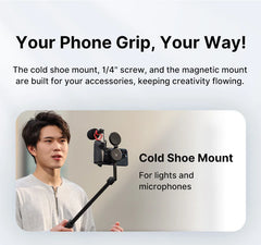 MagSafe Bluetooth Shutter Smartphone Camera Handle Grip Selfie Stablizer by Snagg A Phone Holder