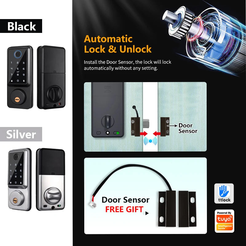 Waterproof Smart Deadbolt Lock – Biometric Fingerprint & Keypad Entry by Snagg A Smart Door Lock