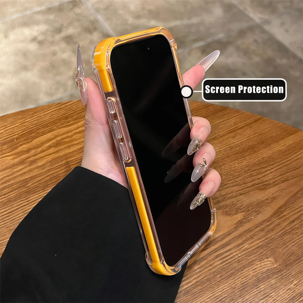 Four Corners Airbags Shockproof Acrylic Clear Case - for iPhone 15 Series - Phone Cases & Covers