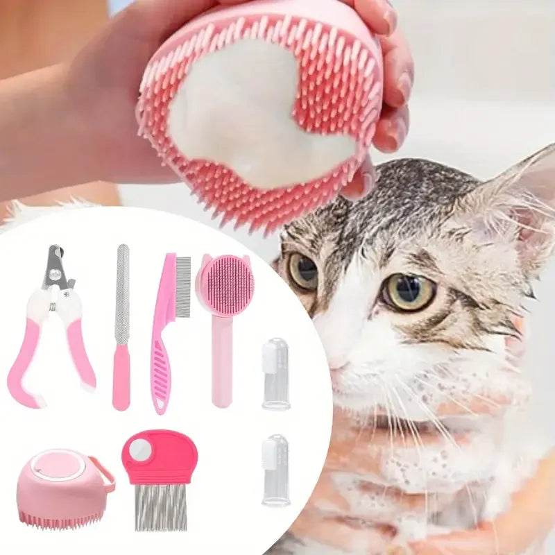 8Pcs Pet Grooming Kit - SnaggIt