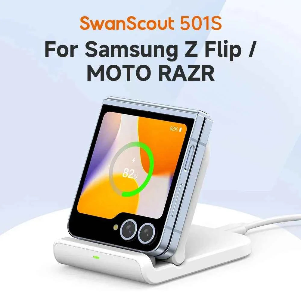 Samsung Z Flip Foldable Wireless Fast Charging Stand | Galaxy S25 Z Flip 7 6 Moto Razr 50 60 Ultra