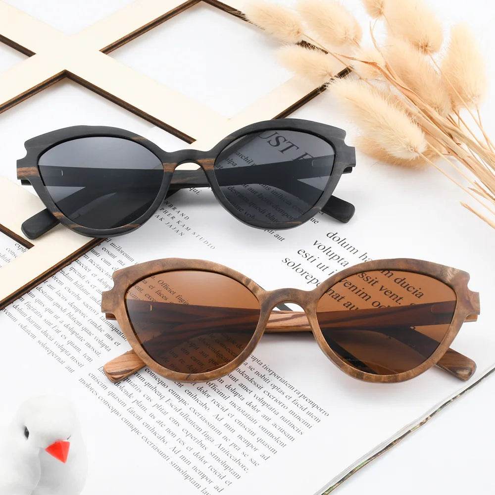 Cat Eye Wood Sunglasses - SnaggIt