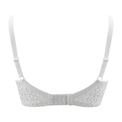 Plus Size Plunge Minimizer Bra | Floral Lace Mesh Underwire Full Coverage Big Bust