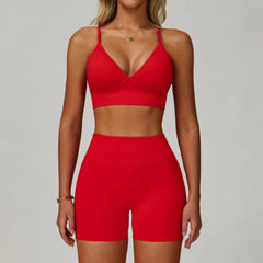 Women's 2/3-Piece Seamless Yoga Set | Gym Workout Suit Fitness Bra Crop Top Long Sleeve Leggings