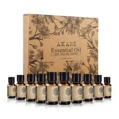 10 Bottle Essential Oil Master Collection – 100% Pure 10ml Botanical Set for Diffusion, Spa & Artisanal Crafting