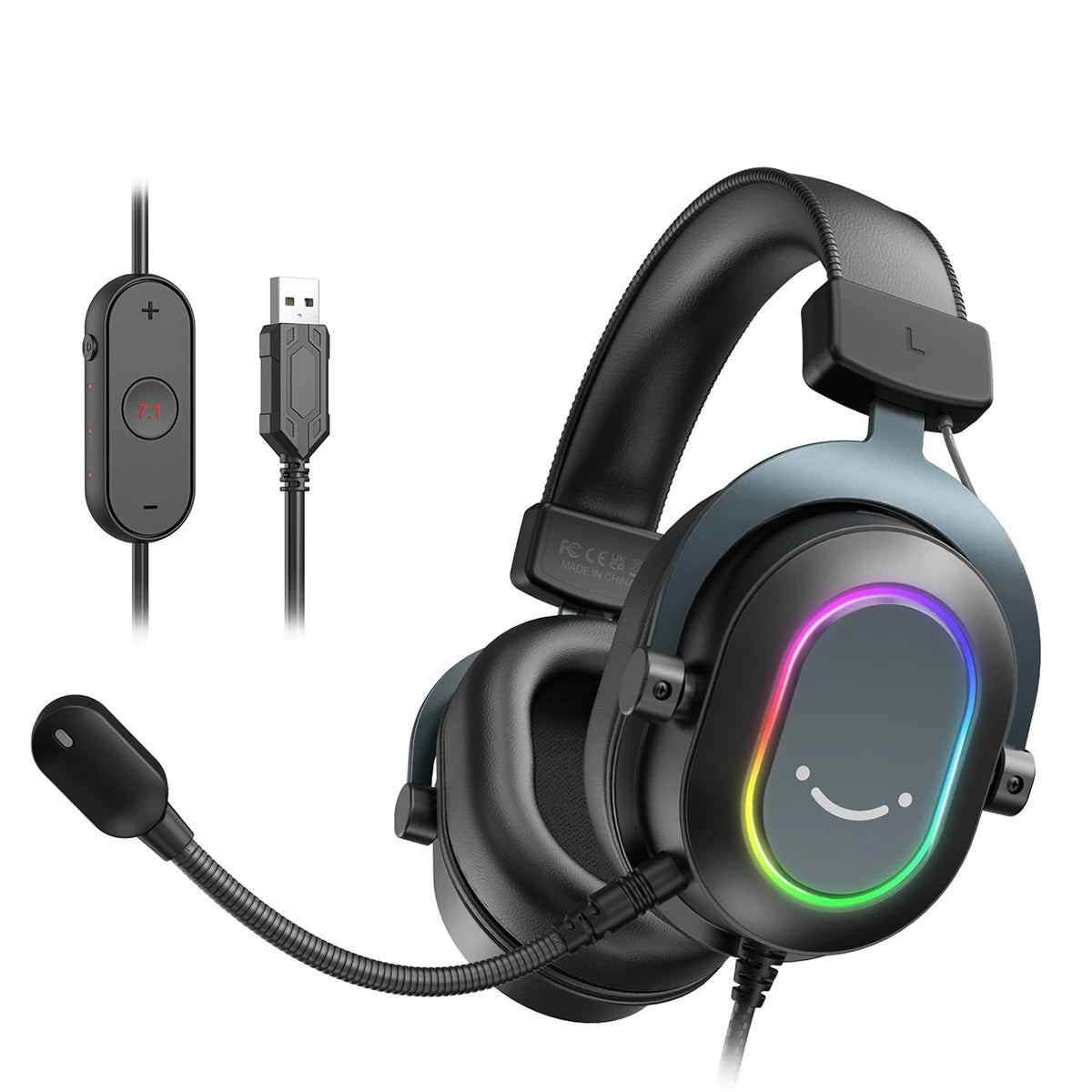 RGB Gaming Headset with Mic & 3 EQ Modes for PC, PS4 & PS5 by Snagg A Gaming Headset