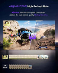 4K@240Hz / 8K HDMI 2.1 Splitter 1-in-2-out – Distributor Box for Two Screens, PC, Projector & PS5