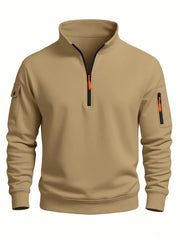 Men’s High-Neck Performance Sweatshirt | 2026 Autumn/Winter Half-Zip Windproof Top