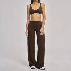 Women's 2/3-Piece Long Sleeve Yoga Suit | Sports Bra Running Workout Gym Tracksuit Clothing