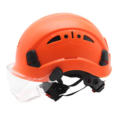 Vented construction safety helmet with built-in visor – image 22
