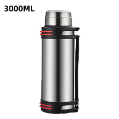 High Capacity 316 Stainless Steel Thermal Flask | Integrated Tea Infuser & Shoulder Carry