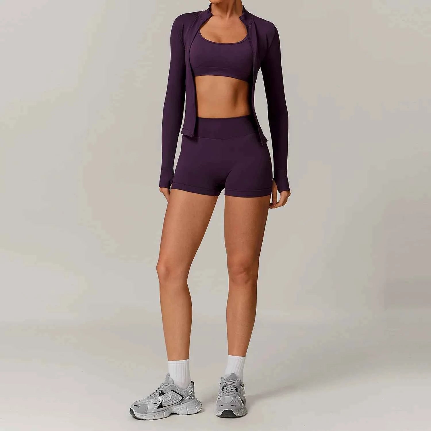 Women's 2/3-Piece Seamless Yoga Tracksuit | Gym Sports Bra & Leggings Fitness Set Sportswear