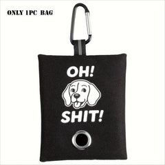 Funny "OH SH*T" Pet Waste Bag Holder | Durable Oxford Fabric Leash Dispenser