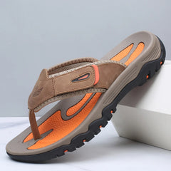 New Quality Leather Non-Slip Slippers for Men by Snagg A Slipper